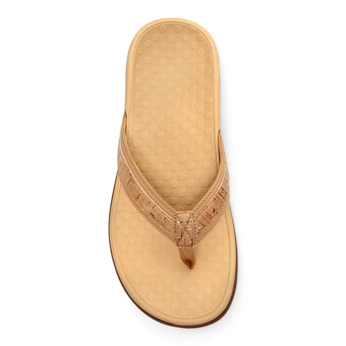 Womens Vionic Tide II Toe Post Sandal Gold Cork High-Quality Material Lite Mode