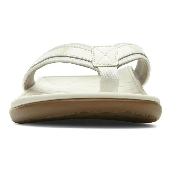 No Hassle Free Step Womens Vionic Tide II Toe Post Sandal White
