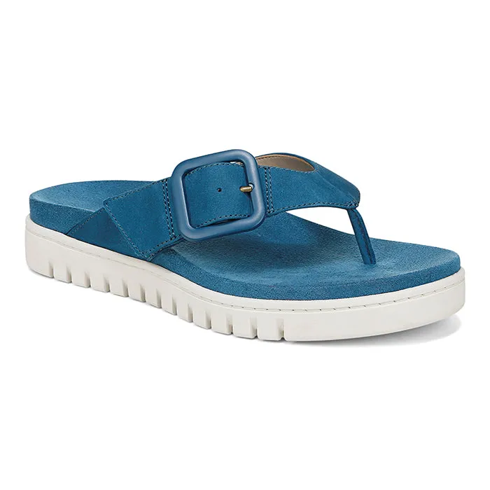Comfortable Straps Off Duty Womens Vionic Uptown Marin in Celestial Teal