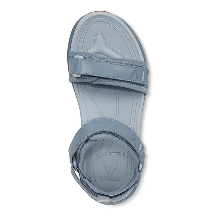 Womens Vionic Walk Max Wanderer in Vintage Blue Haze Toe Post Design Hot Day