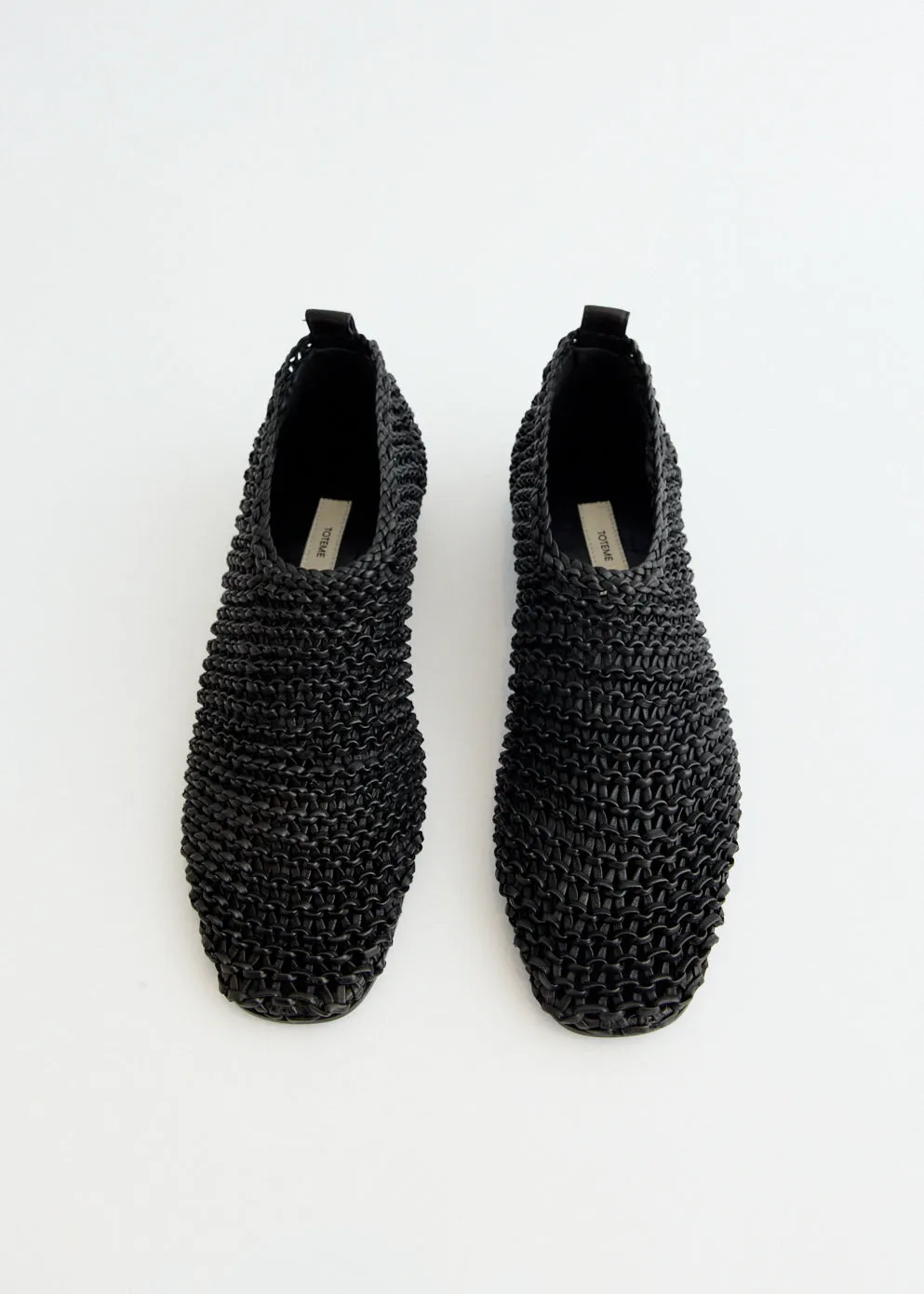 Woven Leather Ballerinas Lightweight Walk