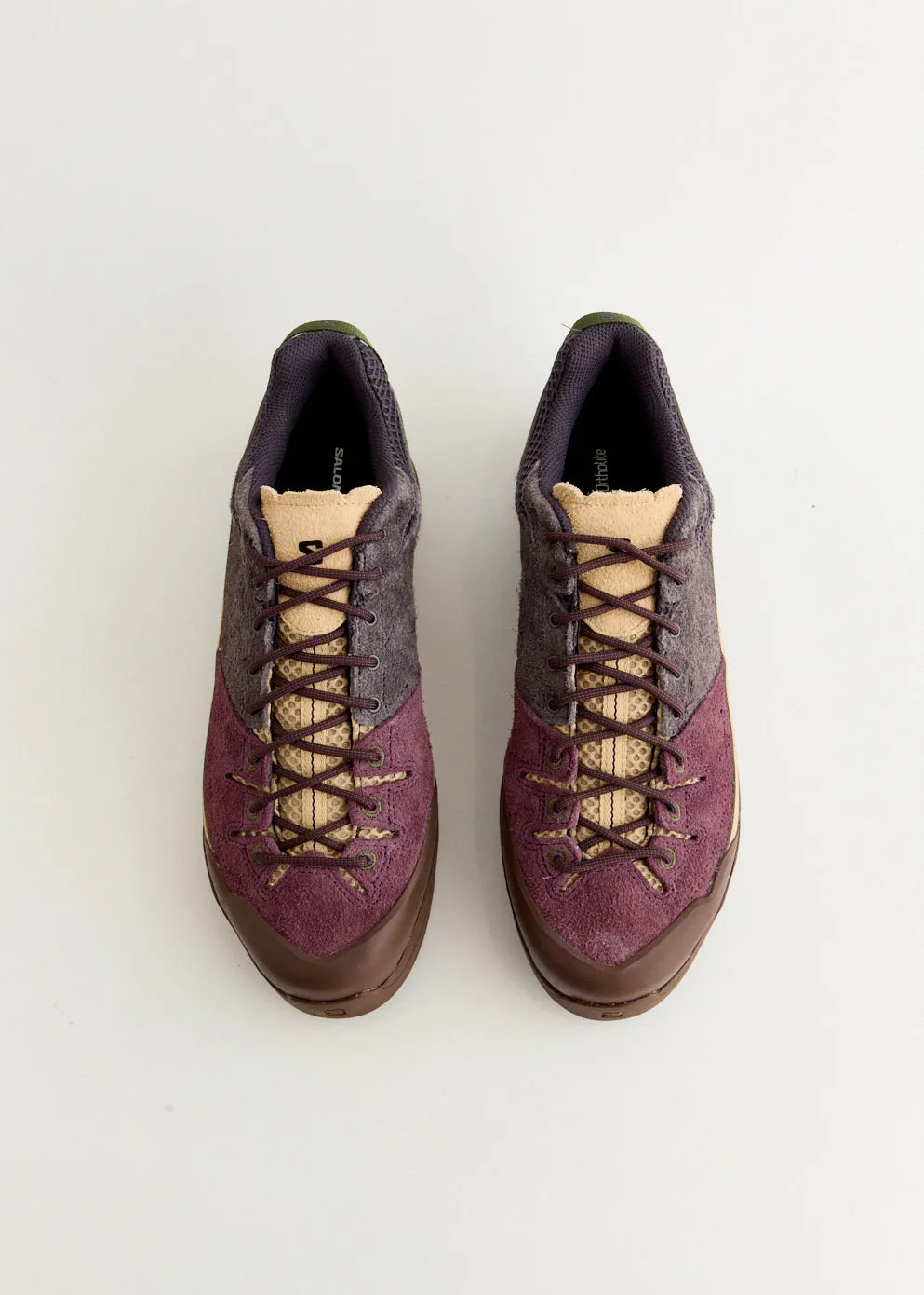 X-ALP Suede 'Plum Perfect' Sneakers Quilt Warm Air Touch