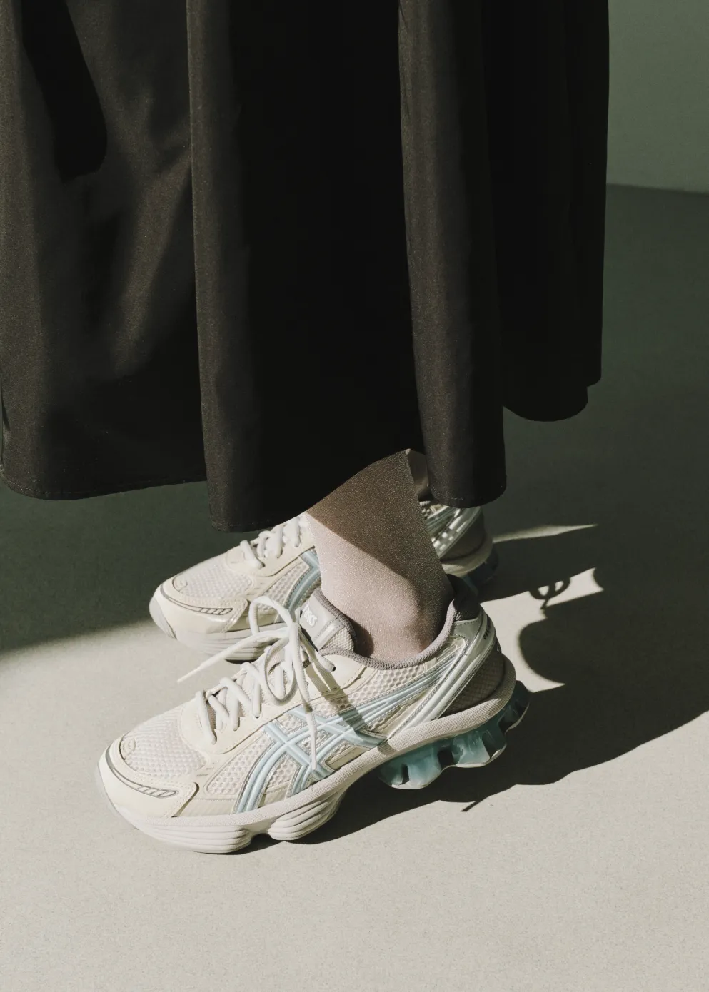 Walkable Fit Morning Ready x emmi Gel-Kinetic Fluent 'Cream Soft Sky' Sneakers