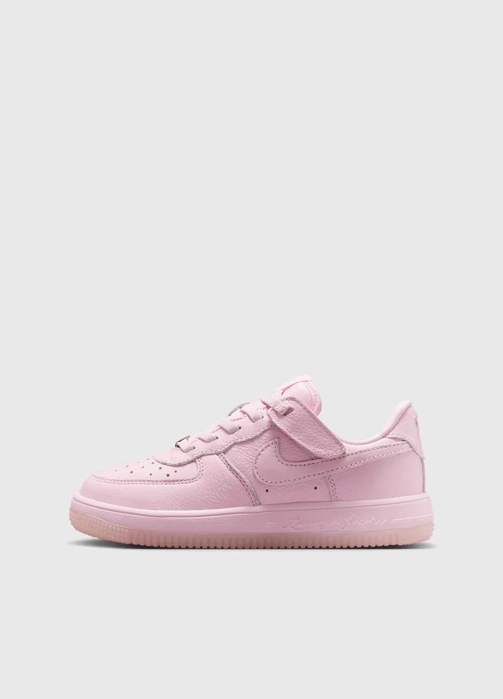 x NOCTA Air Force 1 Low 'Pink Foam' EasyOn Sneakers (PS) Glow Edge Zipper Closure