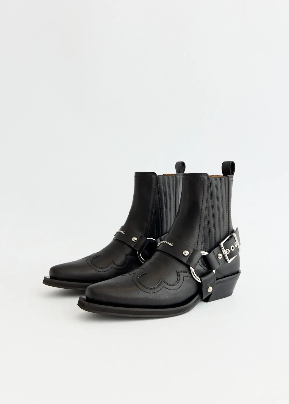 Streetwear Style Fitted Chelsea Western Boots